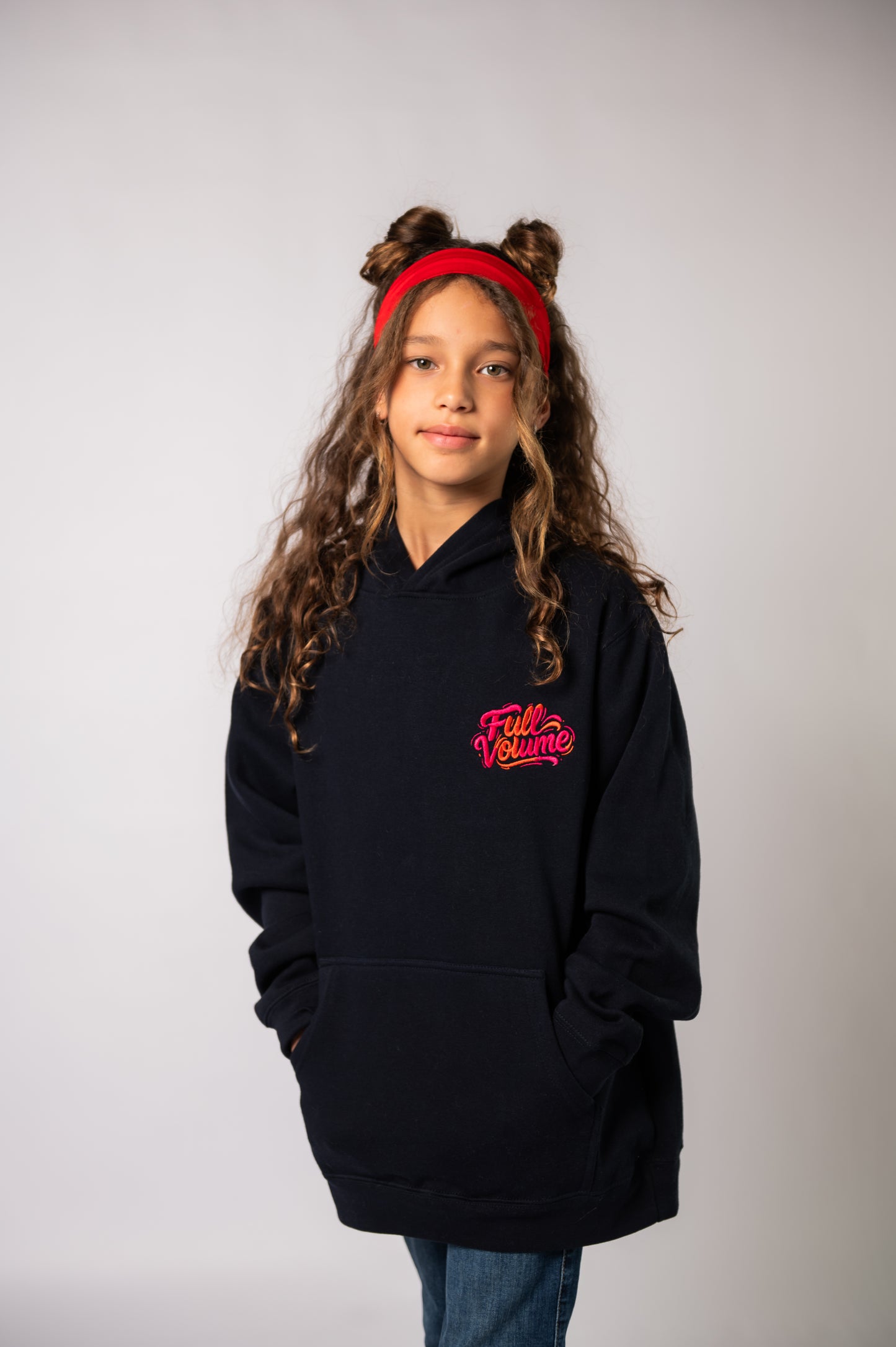 Full Volume Make It Yours Embroidered Kids Hoodie