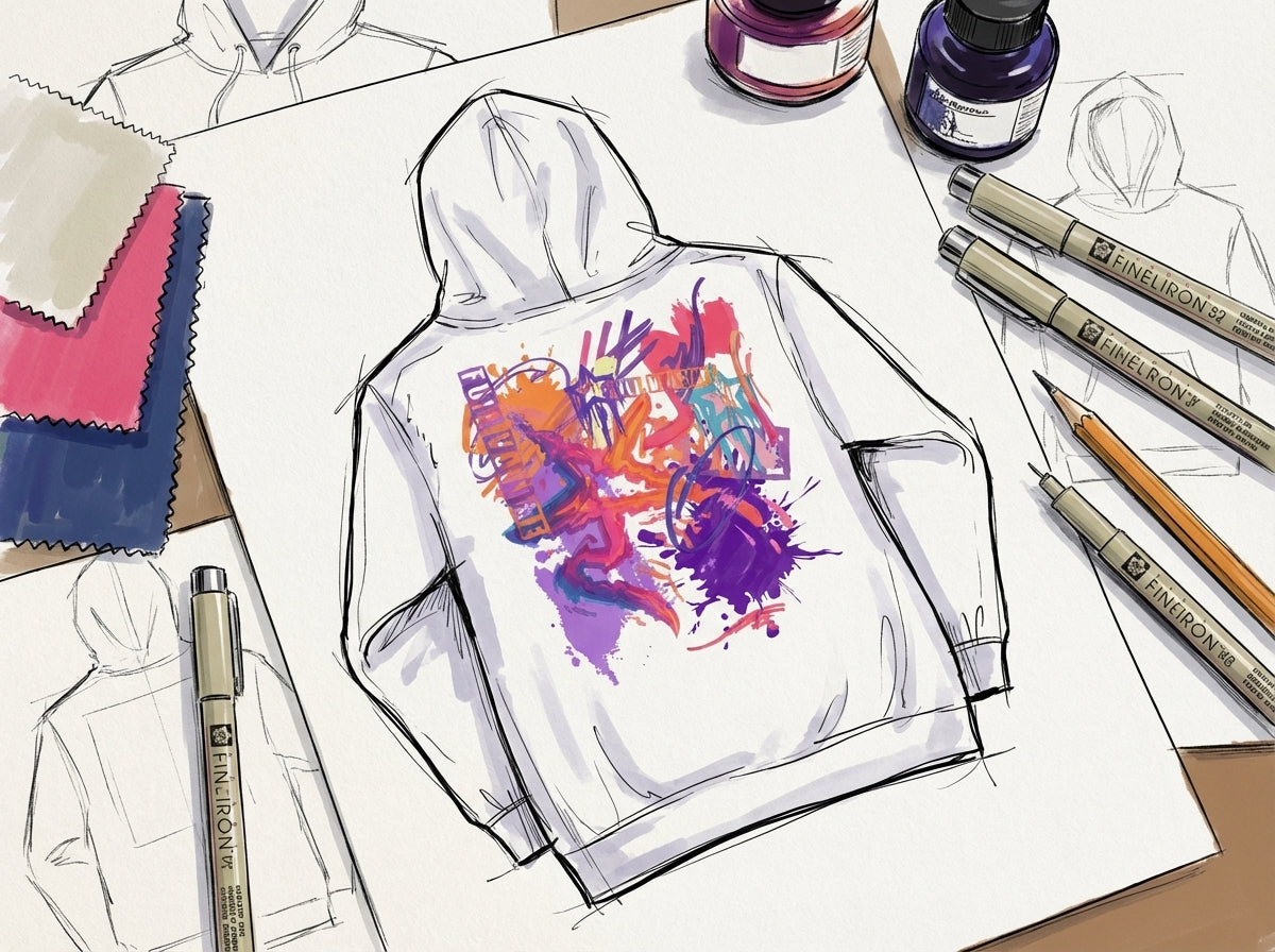 Full Volume Embroidered Kids Hoodie