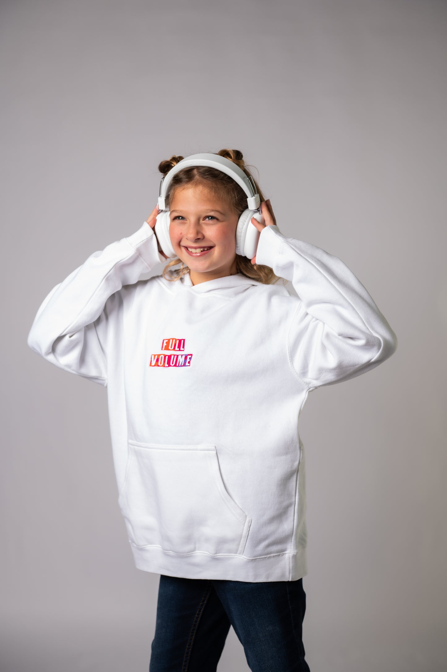Full Volume Embroidered Kids Hoodie