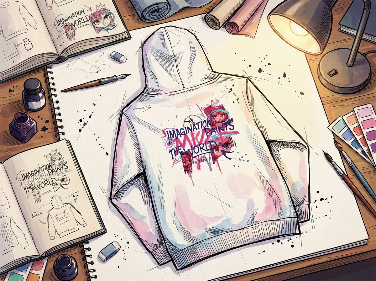 Imagination Paints the World Kids Hoodie