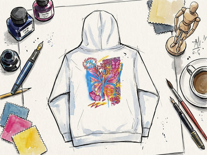 Free Mind Embroidered Kids Hoodie