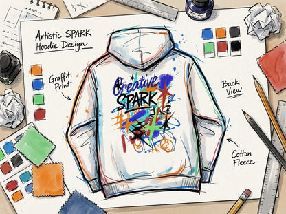 Creative Spark Embroidered Kids Hoodie