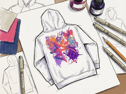 Full Volume Embroidered Kids Hoodie
